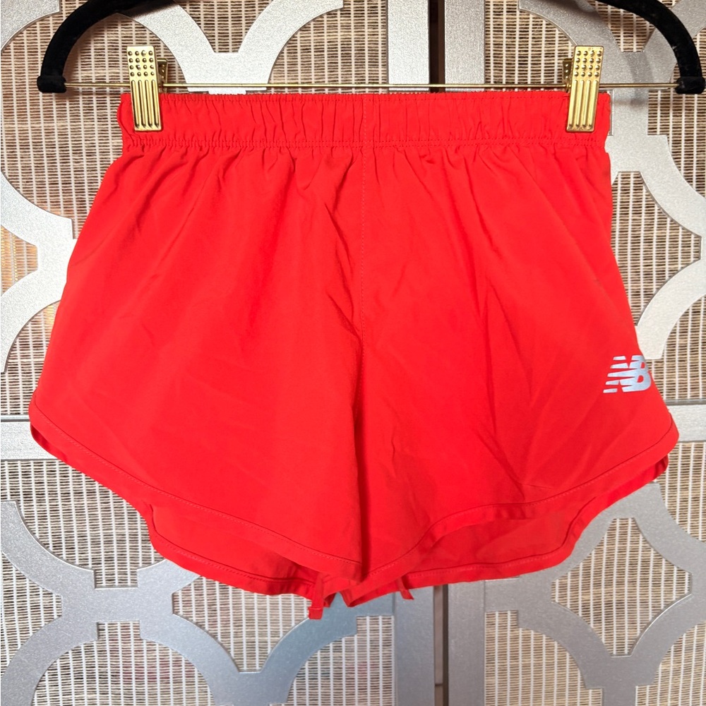 New Balance Women's Vibrant Orange Athletic Shorts